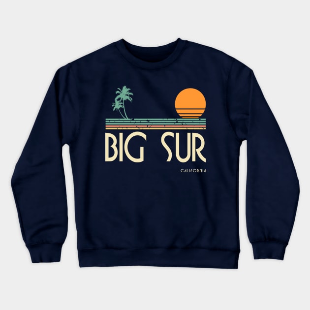 Big Sur California Crewneck Sweatshirt by OCSurfStyle